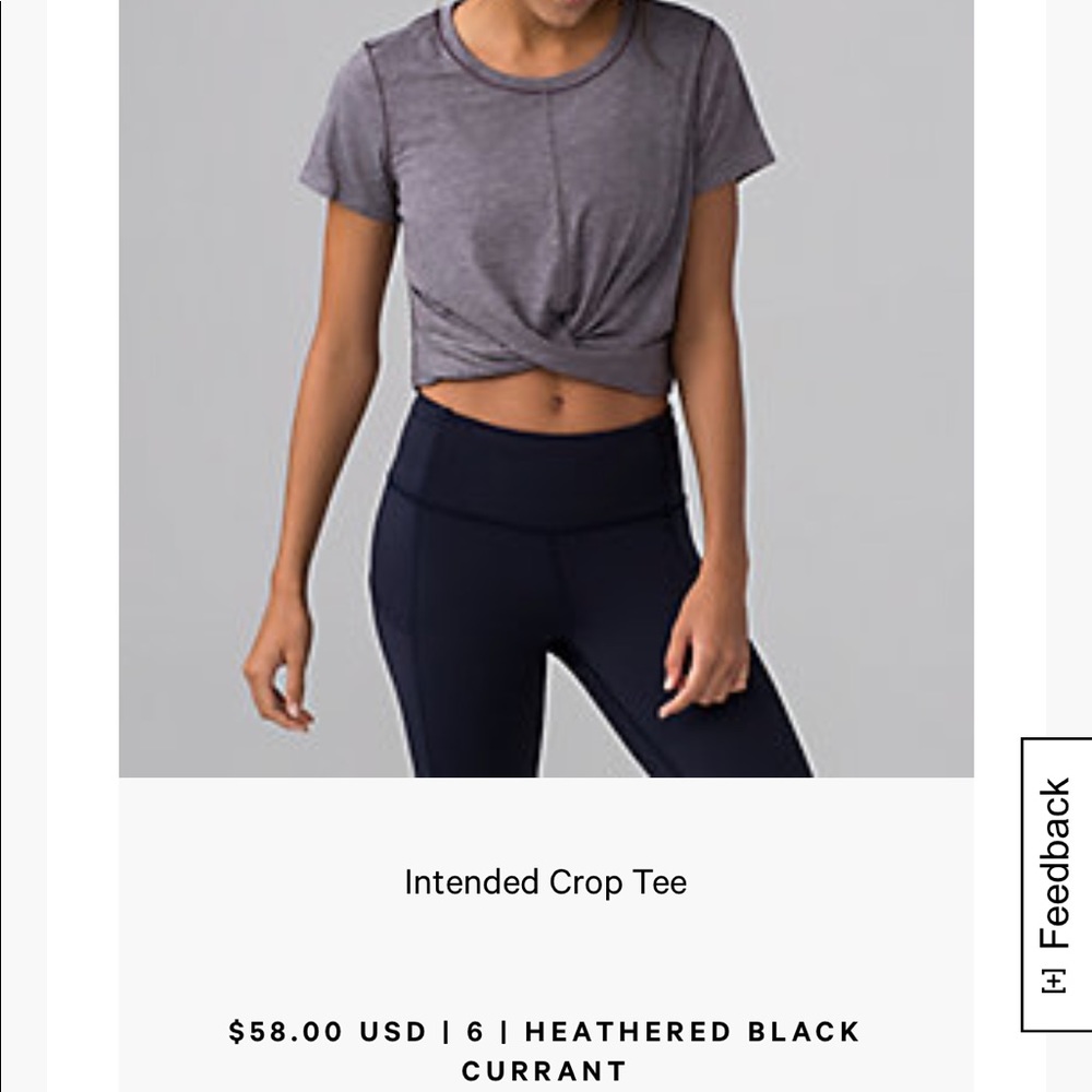 Lululemon intended crop tee